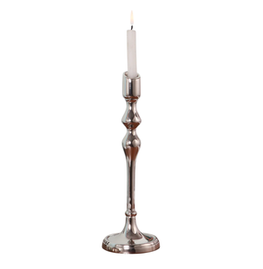 Best Selling High Quality Aluminium Candle Stand for Home Decor Candle Holder Silver Nickel Finished Casted Handmade Customized - Product Image 1