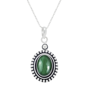 Pendentif ovale en argent sterling 925 de luxe avec cabochon en lapis-lazuli et pierre précieuse bleue gravée, bijoux en argent en gros - Product Image 6