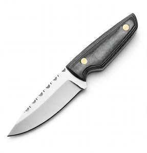 Herramienta Compacta Artesanal de Acero Inoxidable Satinado con Mango de Micarta Negra, Pieza Ejecutiva de Exhibición - Product Image 3