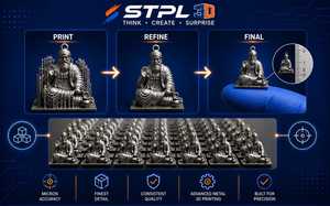 บริการพิมพ์โลหะแบบกำหนดเองด้วยเทคโนโลยี 3 มิติ ด้วยวิธี Selective Laser Melting (SLM) และ Laser Cladding Deposition สำหรับงานออกแบบระดับหรู - Product Image 4