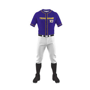 Maillot de baseball personnalisé, créez votre propre ensemble d'uniformes de baseball, logo personnalisé, couleur respirante, 100% polyester pour adultes - Product Image 5