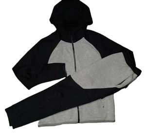 Ensemble de survêtement unisexe en molleton sport moderne personnalisé avec fermeture éclair, jogging, taille plus, ensemble d'hiver, écologique, séchage rapide, respirant - Product Image 1