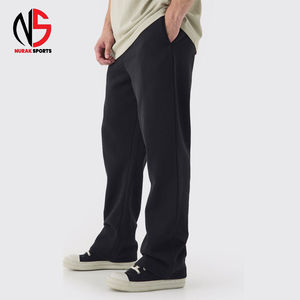 Pantalon de survêtement baggy à double taille avec logo personnalisé imprimé, style streetwear élégant, meilleur prix en ligne, pantalon baggy pour homme 2026 - Product Image 1