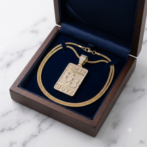 Pendentif personnalisé pour homme SHRAMAN DIAMOND en argent 925 plaqué or, style hip-hop/rock, lettre initiale, diamant naturel - Product Image 5