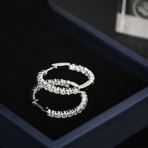 14K White Gold Lab Grown Diamond <b>Stud</b> <b>Earrings</b> Luxury 3mm D VS1 Certified Round Brilliant Cut Solitaire Piercing <b>Studs</b> - Product Image 4