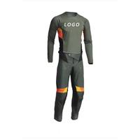 Ensemble de maillot de motocross personnalisé imprimé respirant pour la course MX, été/hiver, grande taille, ignifuge, imperméable et coupe-vent