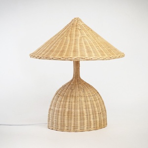 Lampe de bureau en rotin haut de gamme, fournisseur d'éclairage ODM, meilleures lampes de chevet tressées à prix réduit - Product Image 5