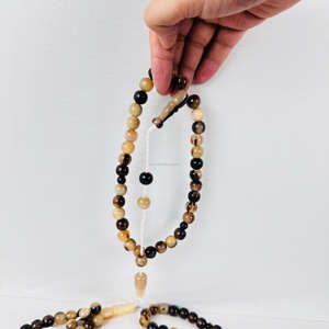 Misbah de prière religieuse artisanale OEM, 33 perles, véritable corne, couleur blanche, luxe musulman, tasbih islamique, chapelet - Product Image 1