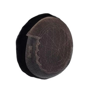 Prothèse capillaire Q6 en cheveux humains 100% naturels, avec dentelle frontale, pour hommes, cheveux indiens Remy, design central, Taz Hair BD - Product Image 6