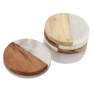 Posavasos de Madera y Mármol Hexagonal de Estilo Rústico, Reutilizables, Personalizables, para Hogar y Hotel, Más Vendidos - Product Image 3