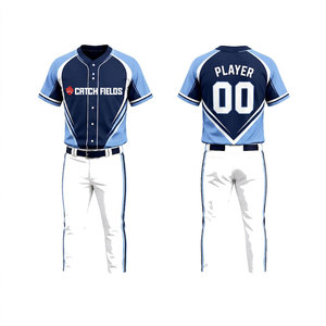 Personalized Team Names Logos Private Label Low Price Plus Size Wholesale <b>Baseball</b> Uniform <b>Sets</b> Custom Embroidered Designs - Product Image 1