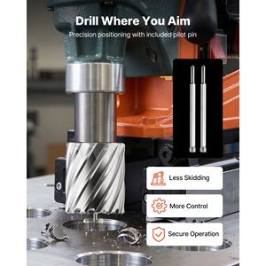 Set di 8 Frese Anulari con Gambo Weldon HSS, 6 Punte da 2 Pollici, Profondità di Taglio 7/8 Pollici, Diametro di Taglio per Trapani a Base Magnetica - Product Image 5