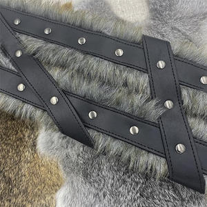 Nouvelle Arrivée Ceinture Guerrier Professionnelle en Cuir Pleine Fleur Faite à la Main avec Fourrure, Séchage Rapide et Ajustable - Product Image 5