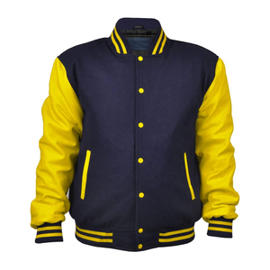 Chaqueta Varsity Personalizada de Alta Calidad para Hombre, Cuello Alto, Estilo Urbano, Transpirable, de Secado Rápido, Lana de Invierno, Talla Personalizada - Product Image 1