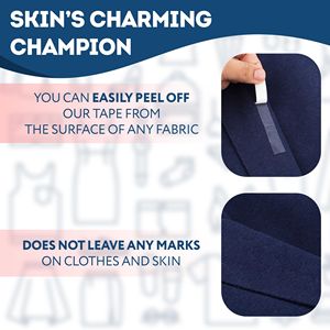 80 Pack Double face nastro adesivo in tessuto adesivo alla moda con nastro adesivo per il corpo in pelle trasparente per l'abbigliamento - Product Image 5