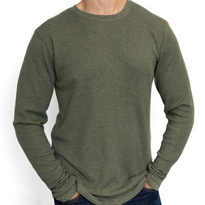 Long Sleeve 100% Cotton Eco-Friendly Thermal Shirt Moisture Wicking Warm <b>Base</b> <b>Layer</b> for Travel Outdoor Activities Cold Weather - Product Image 1