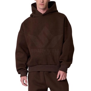 Sudadera con Capucha Personalizada Unisex, Oversize, de Punto Sólido, con Forro Polar Negro, Informal, de Algodón, para Otoño e Invierno, 450g, Seda - Product Image 6