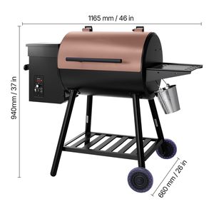Parrilla Eléctrica 8 en 1 para Barbacoa, Área de Cocción de 456 Pulgadas Cuadradas, Parrilla Ahumadora de Pellets de Madera para Cocinar al Aire Libre - Product Image 2