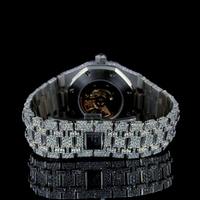 Montre tendance pour homme en moissanite et diamant, avec finition brillante de qualité supérieure