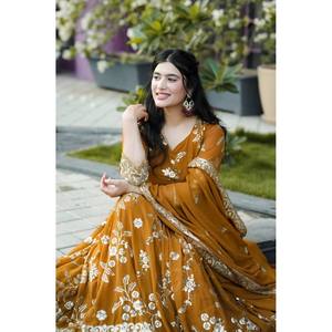 Designer Women's Anarkali <b>Suit</b> with Pent and Dupatta Fashionable New Fancy Style Set - Product Image 4