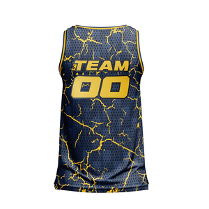 Camiseta de Baloncesto Personalizada con Nombre y Número del Equipo, Camiseta Deportiva sin Mangas para Hombre, de Malla Sublimada y Transpirable - Product Image 4