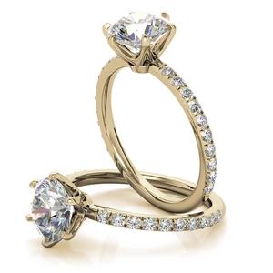 Elegant 18k Gold Lab Grown Diamond <b>Ring</b> Petite Round Brilliant Diamond Engagement <b>Ring</b> For Women Wear On Wedding, Party's - Product Image 2