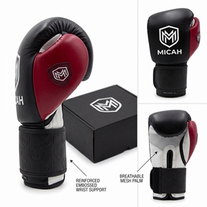 Guantes de Boxeo Profesionales con Logotipo de Marca Personalizada, Transpirables, Antideslizantes, con Cierre de Gancho y Bucle en la Muñeca, de Cuero Vacuno, para Gimnasio - Product Image 5