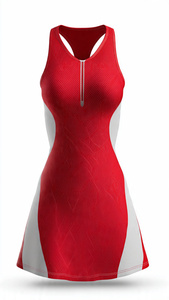 Robes de netball 100% polyester pour femmes, robe de tennis personnalisée par sublimation, robe d'entraînement sportive pour femmes - Product Image 2