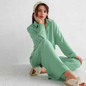 Conjunto de Pijama Modal Suave para Mujer, Manga Corta, Cintura Alta Elástica, Ropa de Dormir de Verano, Ropa de Casa, Secado Rápido y Transpirable - Product Image 2