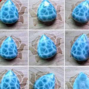 Pierre Larimar naturelle de qualité supérieure A++ à prix avantageux, cabochon de pierre précieuse non montée. - Product Image 4