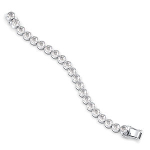 Pulseras de tenis REYES de 7 mm con moissanita y cierre de caja en plata de ley 925, moissanita certificada GRA, regalo de aniversario, joyería fina - Product Image 3