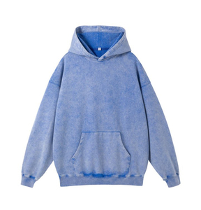 Sweat à capuche délavé coupe classique avec cordon de serrage pour un style urbain quotidien - Product Image 5