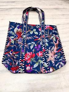 Quilted Cotton <b>Fabric</b> Travel Shoulder Tote <b>Bag</b> for Women Summer Tote <b>Bag</b> For Her New Vintage Bohemian Style Cotton For Women - Product Image 2