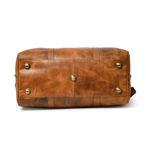 Nouveautés : Sacs de Voyage Vintage de Luxe pour Hommes, Sac Polochon en Cuir Véritable pour Week-end, Sac de Voyage en Cuir Authentique pour Homme - Product Image 3