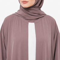 Abaya Negra de Lino para Mujer, Talla Grande, Manga Larga, Borde con Cuentas, Corte Holgado, para Oración, Boda, Uso Diario, Sin Costuras, Largo hasta el Suelo, para Adultos