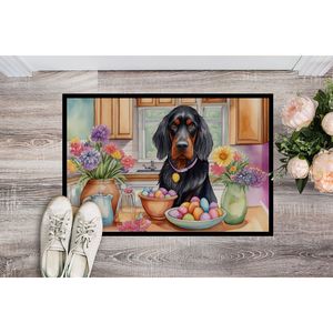 New Outdoor and Indoor 18H X 27W Non-Slip Low Pile Easter Gordon Setter <b>Doormat</b> <b>Washable</b> Entryway Rug - Product Image 2