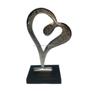 Sculpture décorative en aluminium avec finition nickel et noir pour la décoration de la maison Sculpture en métal Diwali Gift Items - Product Image 3