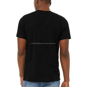 Camiseta de Algodón Lisa Negra de Manga Corta, Diseño Sólido para Hombre - Product Image 6