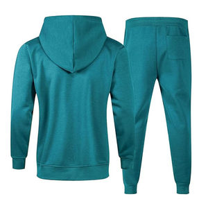 Conjunto deportivo con capucha y cremallera, diseño moderno, conjunto de sudadera con capucha y pantalones deportivos, capucha en contraste, ropa deportiva de algodón y felpa, para uso diario informal. - Product Image 6