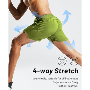 Pantalones Cortos Deportivos Resistentes al Viento para Hombre, Pantalones Cortos Deportivos para Correr, Entrenar, Ciclismo, Actividades al Aire Libre, Ligeros y con Protección - Product Image 4