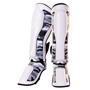 New Sports Safety Cowhide Leather Shin <b>Foam</b> <b>Pad</b> MMA Kick Boxing Leg Guards and Shin Guard Protective Foot Gear - Product Image 6