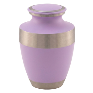 Urnas de cremación de aluminio para adultos con banda plateada y acabado en color aguamarina, urna conmemorativa de aleación metálica duradera para cenizas humanas. - Product Image 3