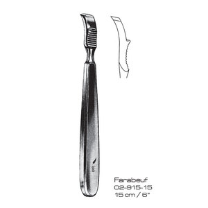 เครื่องมือผ่าตัดกระดูกแบบใช้มือ Farabeuf Raspatories Bone Gouge ขนาด 15 ซม. ระดับ Class I สำหรับการผ่าตัดกระดูกและข้อ ใช้ซ้ำได้ ได้รับการรับรองมาตรฐาน ISO13485 สำหรับโรงพยาบาล - Product Image 1
