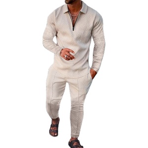 Conjunto Deportivo Informal de Corte Regular, Forro Polar de Poliéster/Algodón, Transpirable, Resistente al Viento, Personalizable con Logotipo de Diseño Propio para Hombre - Product Image 5