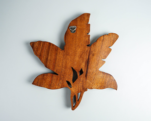 Decoración de Pared de Hoja de Plátano de Madera, Tallado Artesanal en Madera, Arte Decorativo para Sala de Estar, Dormitorio, Comedor, Oficina, Hotel, Resort - Product Image 2
