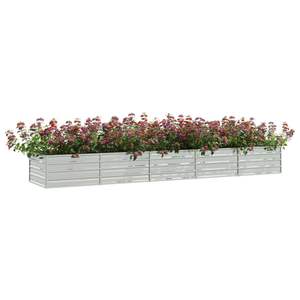 Lit surélevé de jardin en acier galvanisé 157.5 "x 31.5" x 17.7 "couleur argent 17.7 pouces de haut 31.5 pouces de large 157.5 pouces de long - Product Image 3