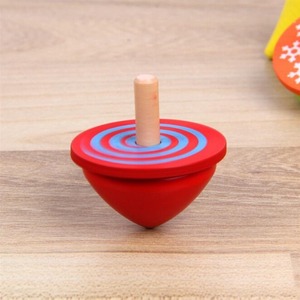 Wudly, duradero y colorido, peonza de madera con patrones intrincados, fascinante para niños y adultos, Juego de 4 - Product Image 6