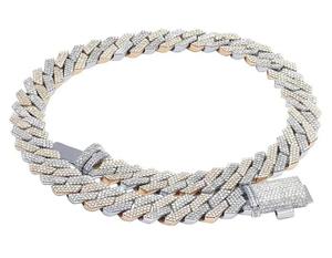 Cadena cubana de lujo completamente cubierta de diamantes, joyería de plata con diamantes VVS de color D, cadena de diamantes Moissanita que pasa la prueba del probador de diamantes - Product Image 3