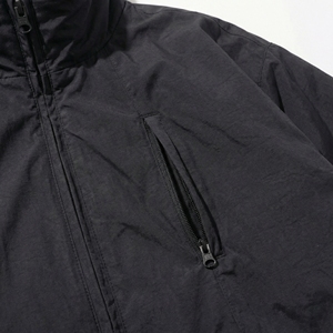 Black <b>Packable</b> Shell <b>Jacket</b> — Full‑Zip Windbreaker with High Collar, Elastic Cuffs & Drawcord Hem | OEM/ODM Private Label - Product Image 4