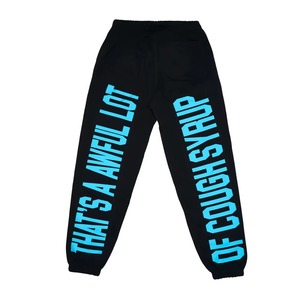 Pantalon d'hiver pour homme à taille haute, personnalisé, avec impression sérigraphique, conçu sur mesure (OEM) - THAT'S A AWFUL LOT OF COUGH SYRUP - Product Image 2